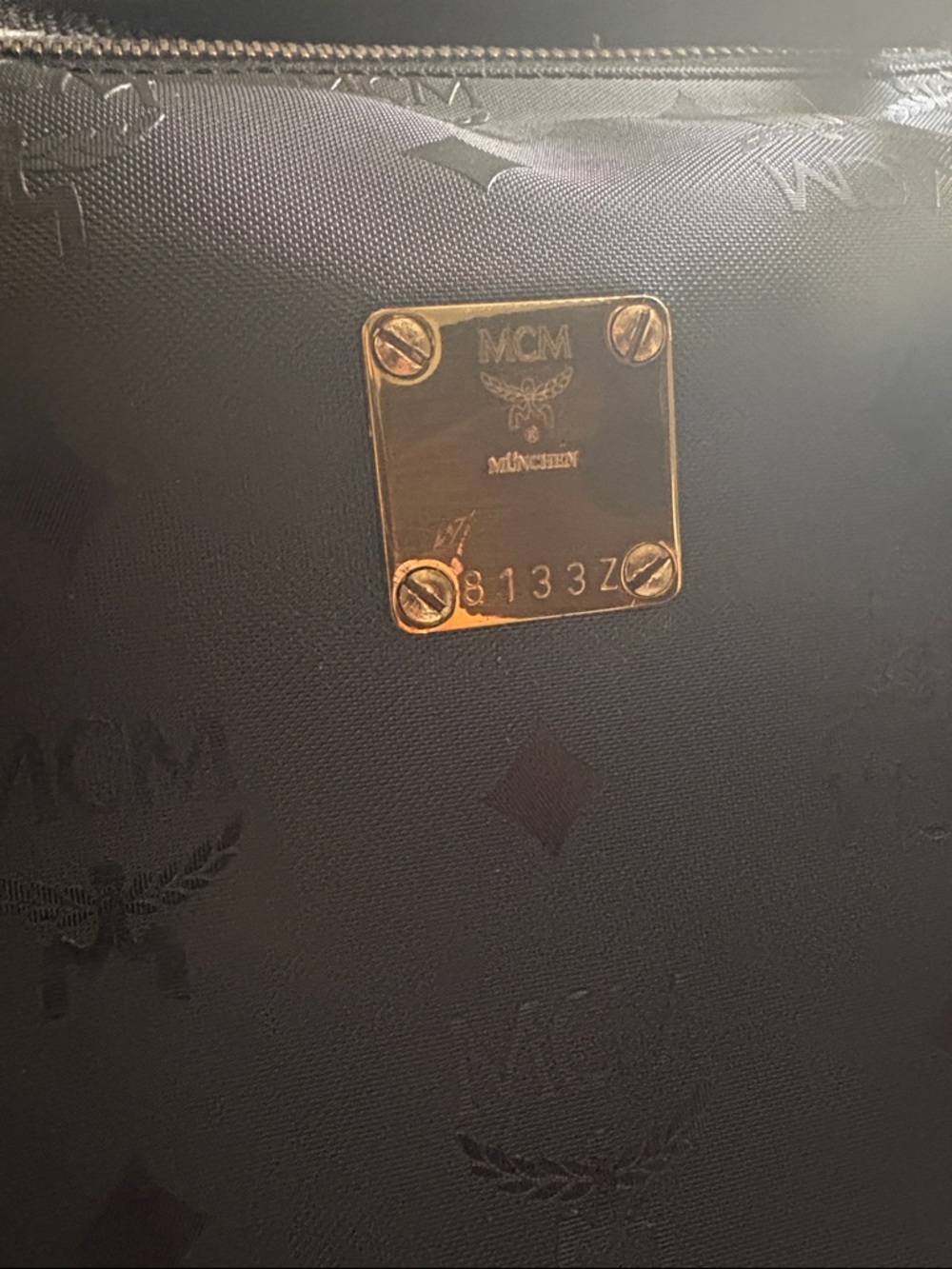MCM Black Satchel Boston Bag with Gold Hardware - Picture 2 of 12